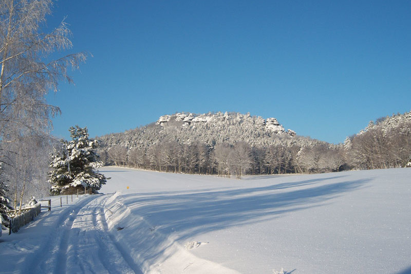 Blick zum Gohrisch-Stein im Winter